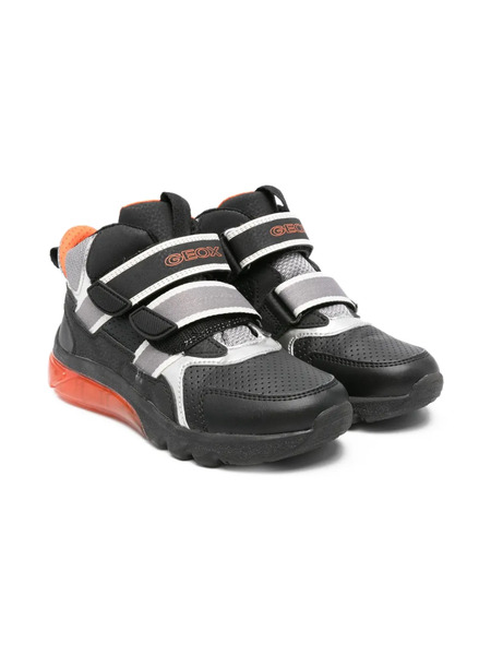  Geox Kids Ciberdron Strap-detail Perforated Boots - Black 