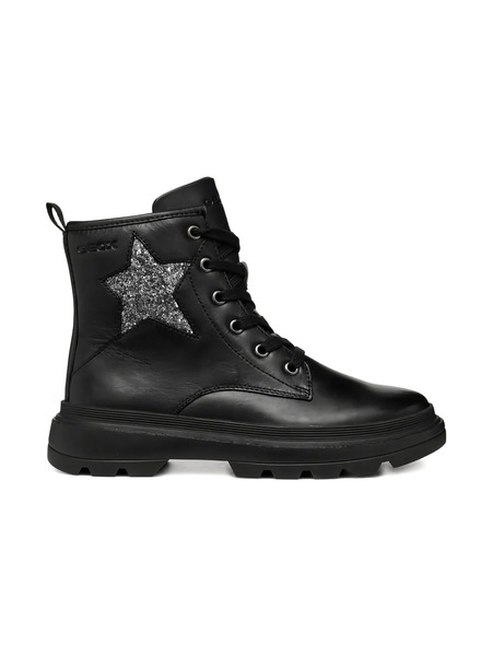  Geox Kids Kiddartah Star-embellished Ankle Boots - Black 