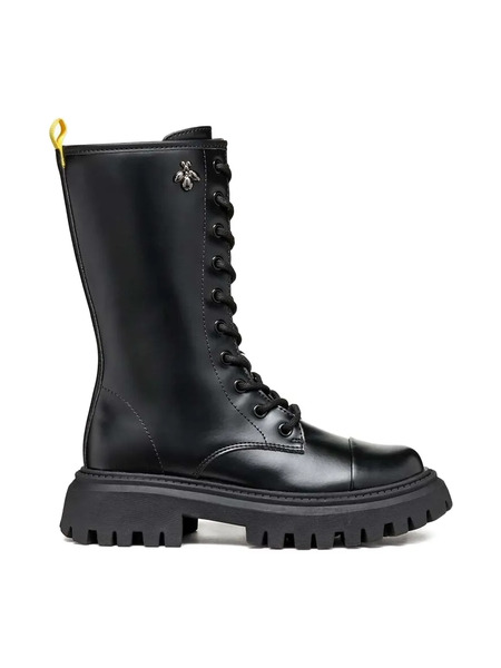  Geox Kids Maquinnens Lace-up Platform Boots - Black 