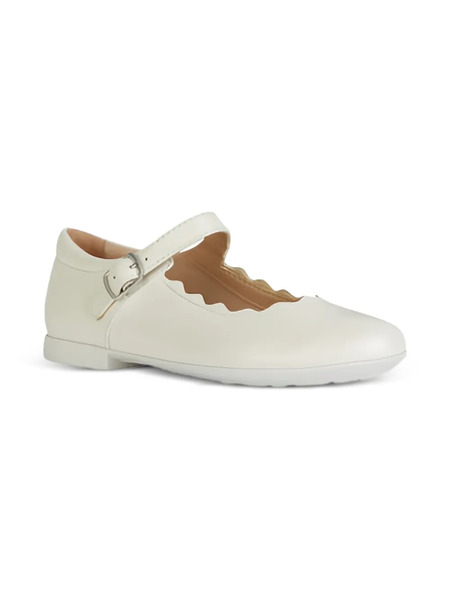  Geox Kids Plie Ballet Flats - White 