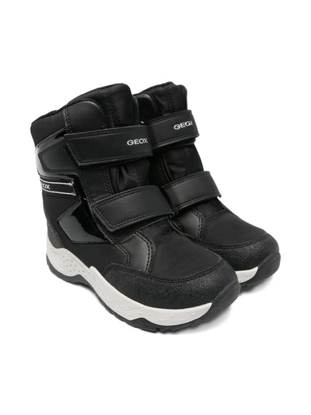  Geox Kids Sentiero Double-strap Boots - Black 