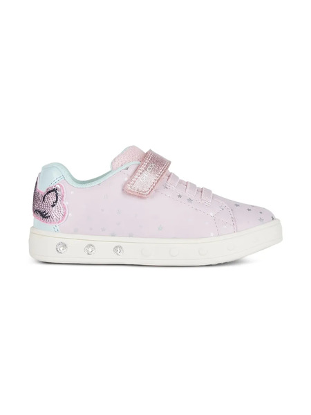  Geox Kids Skylin Glitter Star-print Sneakers - Pink 