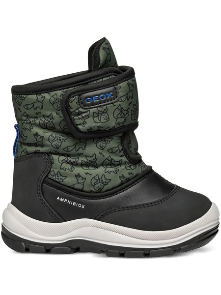  Geox Kids Waterproof Animal-print Boots - Black 