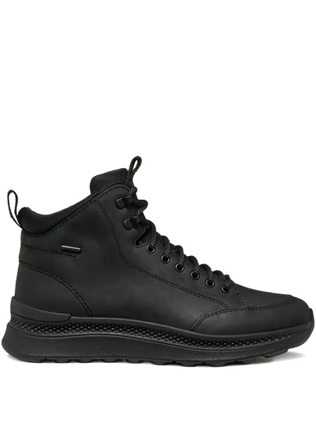  Geox Lace-up Leather Boots - Black 