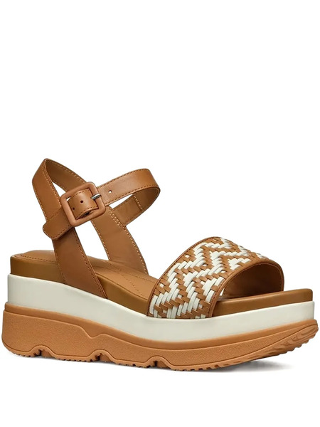  Geox 70mm Gardenia Woven-leather Sandals - Brown 