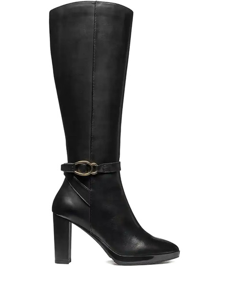  Geox 85mm Walk Pleasure Buckled Knee-high Boots - Black 