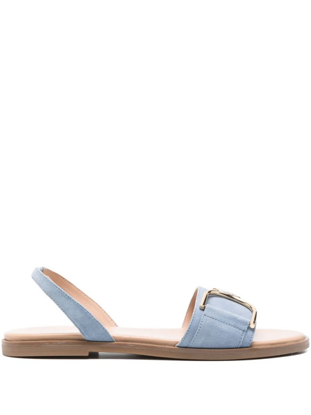  Geox Naileen Buckle Slingback Sandals - Blue 