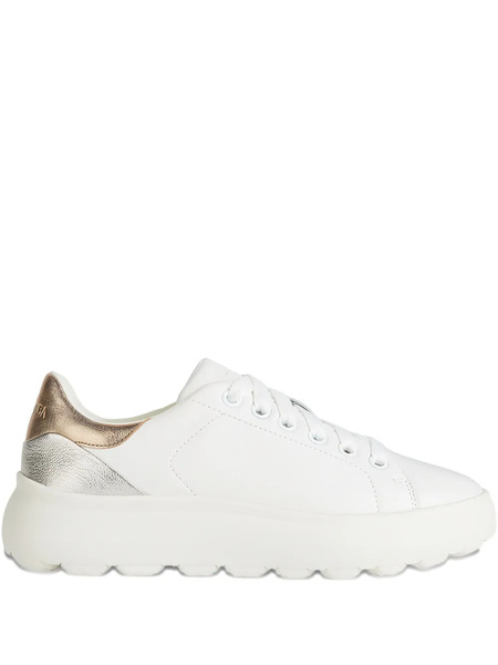  Geox Spherica Ec4.1 Leather Sneakers - White 