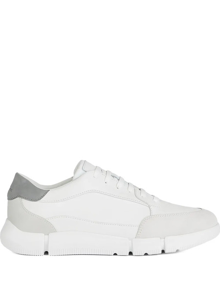  Geox U Adacter Leather Suede Panel Trainers - White 
