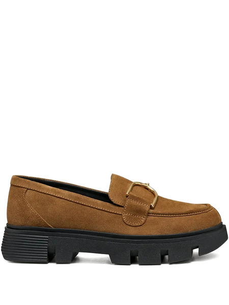  Geox Vilde Buckle Lug-sole Loafers - Brown 