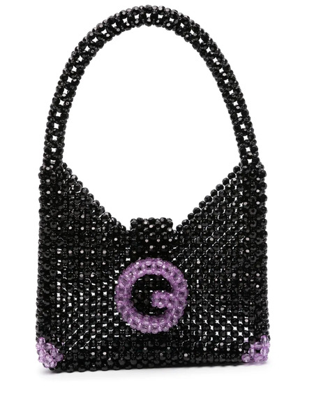  Germanier Bead-embellished Shoulder Bag - Black 