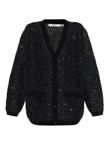  Gestuz Button Pocket Cardigan - Black 