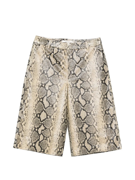  Gestuz Gzallis Snakeskin-print Shorts - Neutrals 