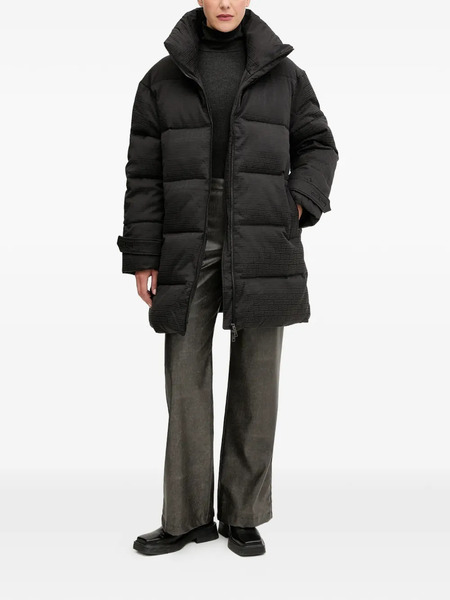  Gestuz Gznansi Embossed Funnel-neck Puffer Jacket - Black 