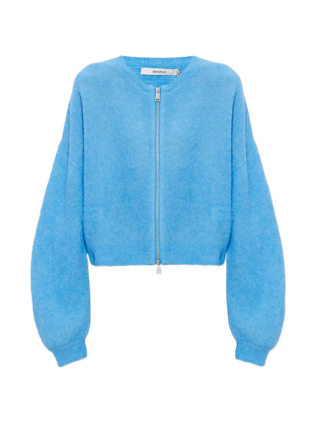  Gestuz Gzsasi Zip Front Cardigan - Blue 