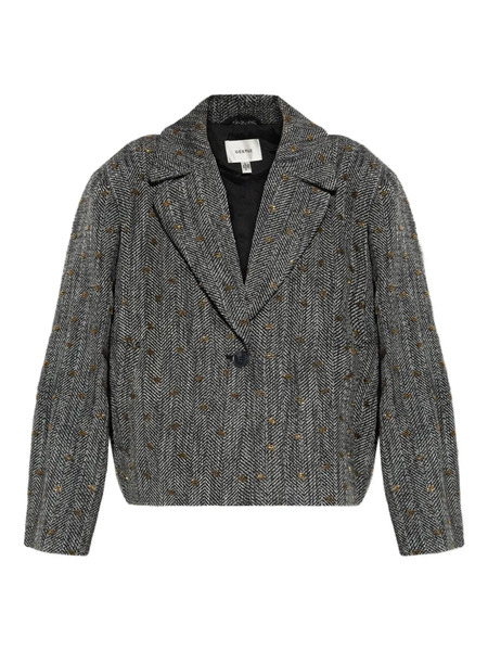  Gestuz Herringbone-pattern Blazer - Black 