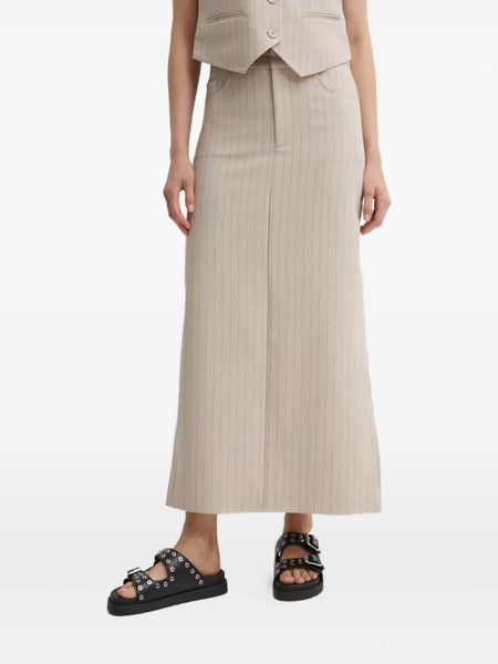  Gestuz Joellegz Pinstripe Midi Skirt - Neutrals 