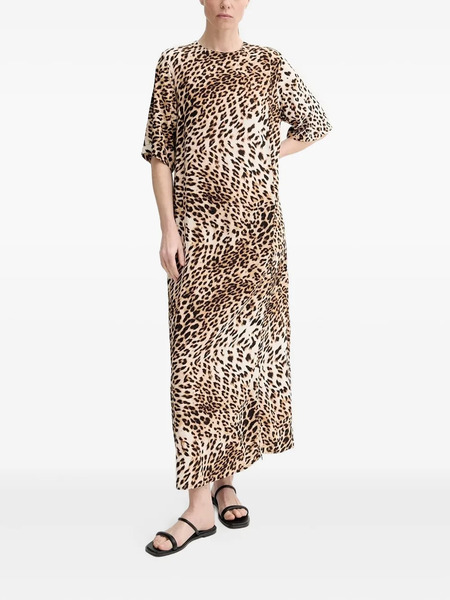  Gestuz Leopard Print Short-sleeve Dress - Neutrals 