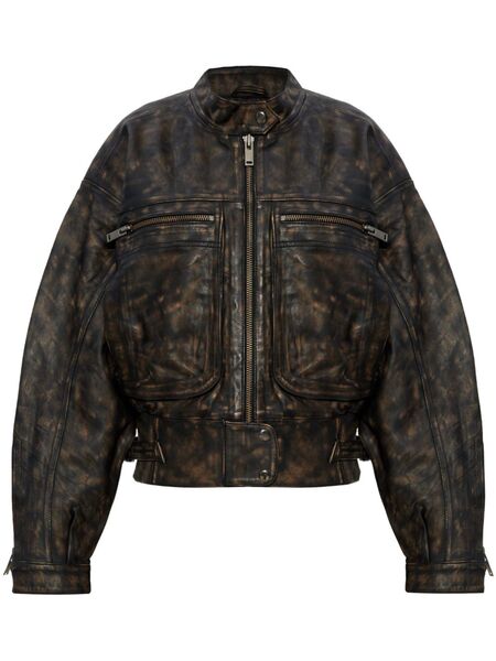  Gestuz Lineragz Leather Jacket - Black 