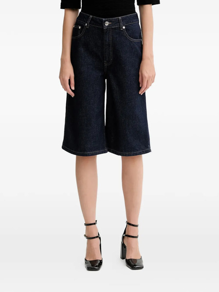  Gestuz Logo-patch Shorts - Blue 