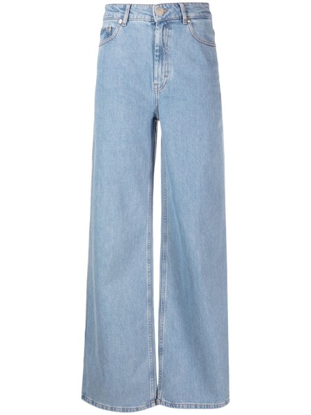  Gestuz Mid-rise Wide-leg Jeans - Blue 