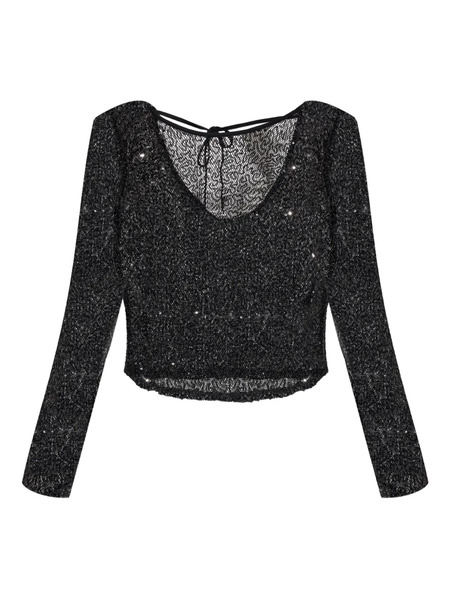  Gestuz Sequin-embellishment Top - Black 