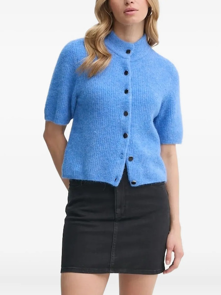  Gestuz Short-sleeve Cardigan - Blue 