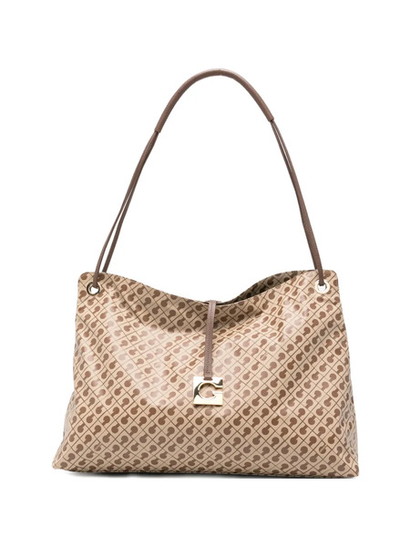  Gherardini Logo Pattern Shoulder Bag - Neutrals 