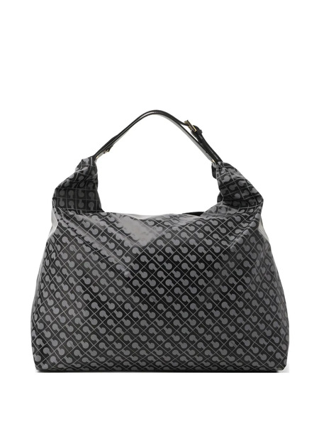  Gherardini Printed Leather Shoulder Bag - Black 