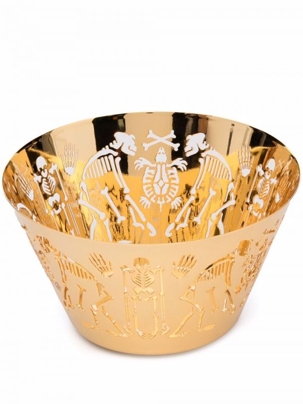  Ghidini 1961 Perished Openwork Steel Bowl - Gold 
