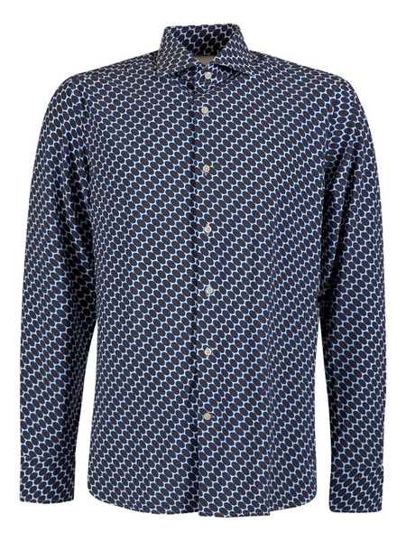  Ghirardelli Next Patterned Button Shirt - Blue 