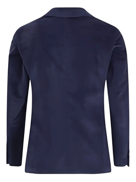  Gi Capri Peaked-lapels Double-breasted Blazer - Blue 