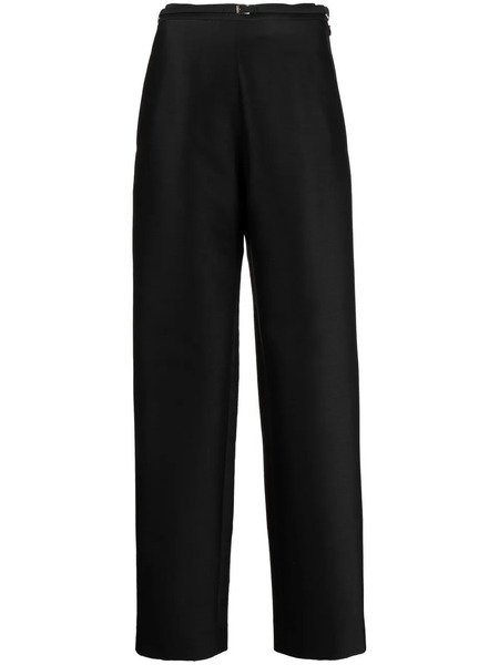  Gia Studios Skinny-belt Straight Leg Trousers - Black 