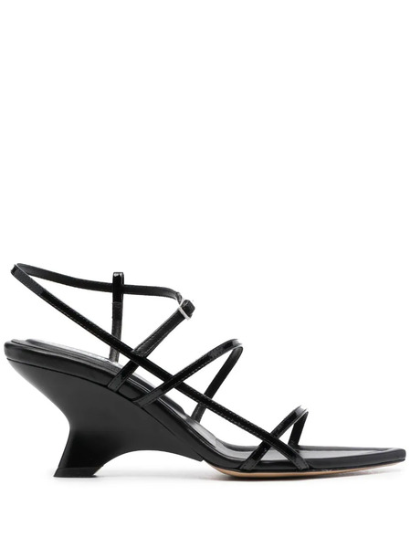  Giaborghini Gia26 70mm Leather Sandals - Black 