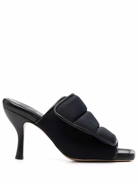  Giaborghini Padded Leather Sandals - Black 