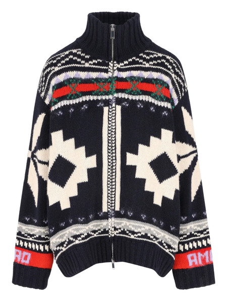  Giada Benincasa Fairisle-pattern Zip-fastening Cardigan - Blue 