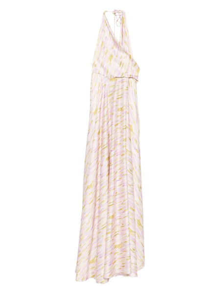  Giada Curti Halterneck Maxi Dress - Pink 