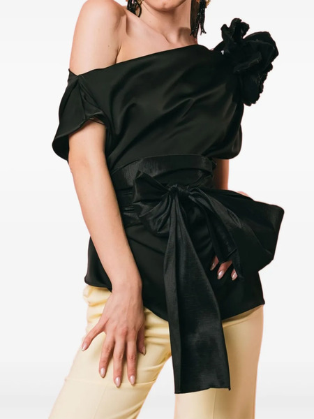  Giada Curti One-shoulder Top - Black 