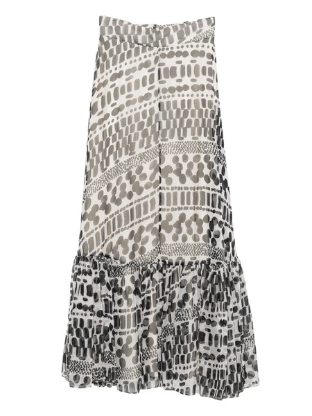  Giada Curti Printed Skirt - Black 