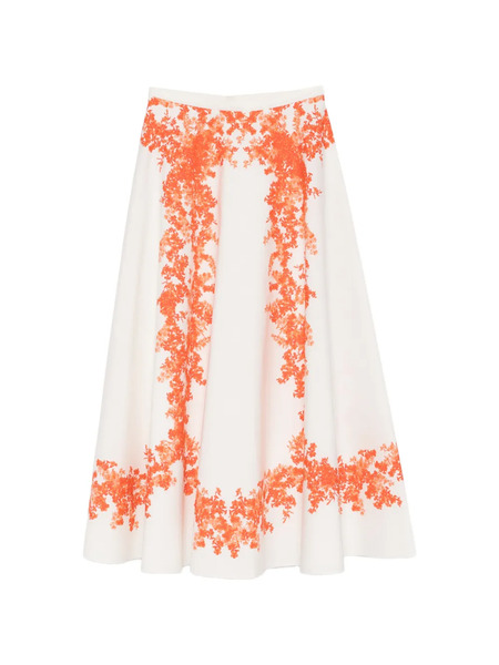  Giambattista Valli Floral Midi Skirt - White 