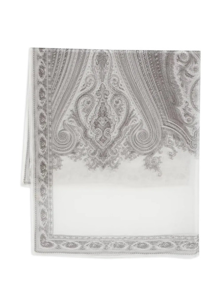 Gianfranco Ferré Pre-owned Baroque-pattern Print Silk Scarf - White 