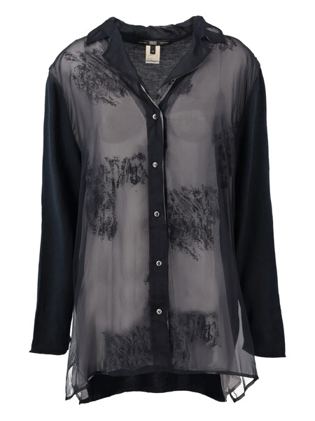  Gianfranco Ferré Pre-owned Layered Silk Shirt - Blue 