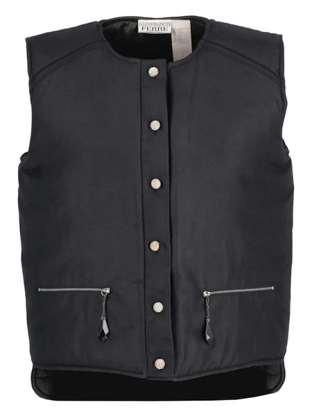  Gianfranco Ferré Pre-owned Padded Gem-button Gilet - Black 