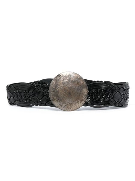  Gianfranco Ferré Pre-owned 2000s Interwoven Leather Belt - Black 