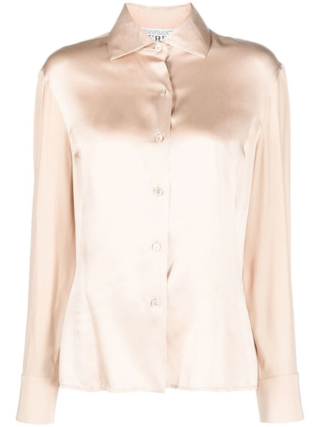  Gianfranco Ferré Pre-owned 1990s Silk Button-up Shirt - Neutrals 