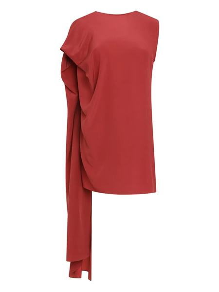  Gianluca Capannolo Batwing-draped Silk Dress - Red 