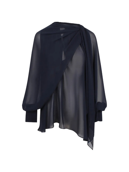  Gianluca Capannolo Draped Blouse - Blue 