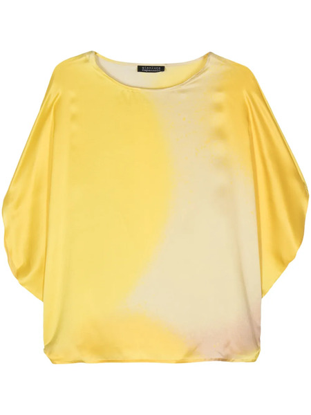  Gianluca Capannolo Iris Ombré-effect Silk Blouse - Yellow 