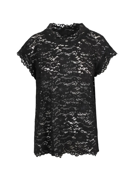  Gianluca Capannolo Lace Scalloped Top - Black 