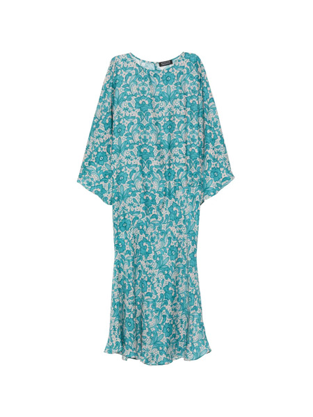  Gianluca Capannolo Robbie Silk Midi Dress - Blue 